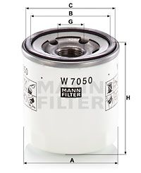 Фильтр маслянный W  7050